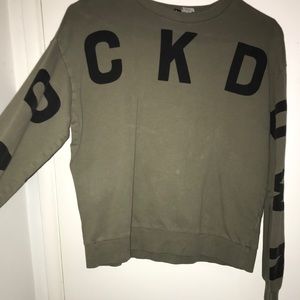 Green “Knockdown” crew neck